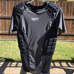 🏈 Schutt Protech Football Protective Compression Shirt Size YM Black/ Gray 🏈